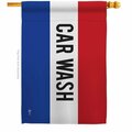 Guarderia Car Wash Novelty Merchant 28 x 40 in. Double-Sided Horizontal House Flags for  Banner Garden GU3955683